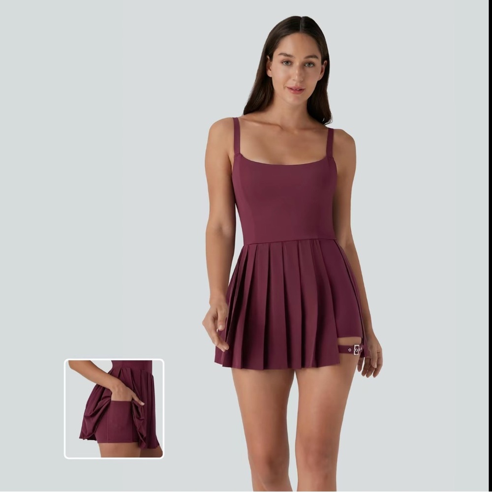HALARA Women's Mini Dress in Burgundy